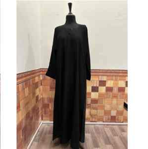 Nouvelle vente en gros d'abayas noires unies, vêtements islamiques simples et modestes, robes abayas musulmanes pour femmes, abayas de Dubaï - Product Image 3