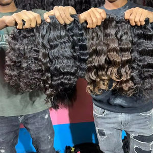 Extensiones de Cabello Humano Remy Ondulado Natural Indio de Alta Calidad Profesional de 30 Pulgadas, Trama Doble a Máquina, Todos los Colores, 100g, Permanente - Product Image 1