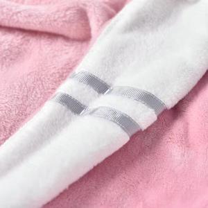 100% Len Cotton Khách Sạn Áo Choàng Tắm Mui Xe Trùm Đầu Khăn Ngủ Cho Phụ Nữ Người Đàn Ông Dệt Kim Lông Cừu Áo Vành Đai Đóng Cửa Thỏ Lông Loại - Product Image 5