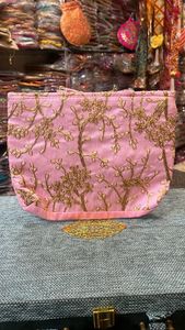 Femmes coton fait à la main ethnique Rajasthani brodé Khajuri sac à main épaule sac fourre-tout pour cadeaux de faveur de mariage - Product Image 3