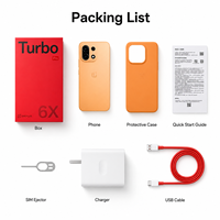 Smartphone OnePlus Turbo 6X Pro 5G original 2026, processeur Dimensity 7400, batterie Super 8000 mAh, charge rapide 80 W, NFC