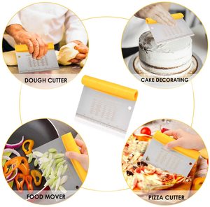 Grattoir à pâte 2 en 1 en silicone écologique, coupe-pâte flexible, grattoir à bol, pour <span class=keywords><strong>pain</strong></span>, pizza, gâteau, pâtisserie - Product Image 6