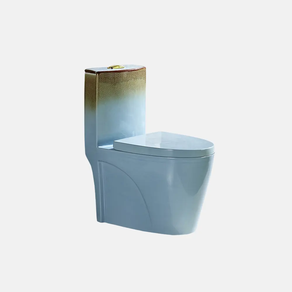 Colore blu Wash Down S Trap Set di servizi igienici di un pezzo prezzo all'ingrosso Set completo di servizi igienici in ceramica