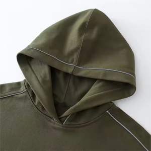 Fabricant de vêtements Streetwear sweat-shirt blanc en coton vintage sweat-shirt à capuche unisexe avec logo personnalisé pull-over sweats à capuche pour hommes - Product Image 3