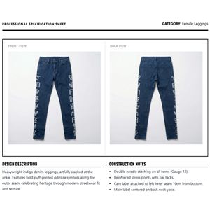 กางเกงยีนส์แฟชั่นสุดฮิตสไตล์ Y2K สำหรับผู้หญิง ทรงสกินนี่ ผ้าโพลีเอสเตอร์/คอตตอนเนื้อหนา พิมพ์ลายนูน 3 มิติ ลายเพ้นท์ สตรีทแวร์ รับผลิตแบบ OEM ODM - Product Image 6