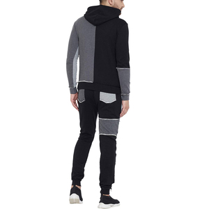 Survêtement de gym pour hommes avec logo personnalisé le plus vendu ensemble de 2 pièces avec fermeture éclair et survêtement en polyester à rayures - Product Image 6