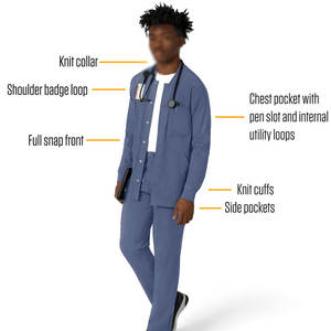 Fournisseurs en gros de blouses médicales professionnelles pour infirmiers, blouses d'hôpital blanches pour hommes, blouses d'infirmier pour hommes - Product Image 2