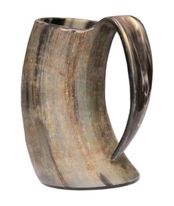 Viking spécial écologique corne de buffle naturelle Chope Style animal religieux Tasse à boire décorative Inde Vente! - Product Image 5