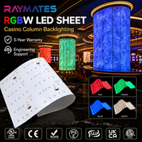 Feuille lumineuse LED ultra-mince et flexible SMD2835 576 LED haute densité, 24V, lumière uniforme pour rétroéclairage de marbre sous armoire