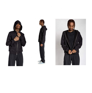 2025 Hot Sale <b>Black</b> Casual <b>Fleece</b> & Custom Oversized Pullover Hoodie Men Premium Cotton Plus Size for Winter - Product Image 2