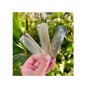 <b>Styling</b> horn Comb Hand Made Natural Cow Horn Combs White Ox Horn Comb <b>Hair</b> <b>Styling</b> <b>Tool</b> Custom Logo - Product Image 2