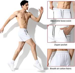 Pantalones Cortos Deportivos Casuales de Cinco Puntos para Hombre, Ecológicos, Transpirables, de Secado Rápido, de una Sola Capa, de Color Sólido - Product Image 2