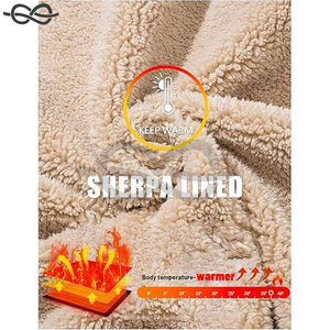 Sudadera con capucha pesada para hombre con forro polar Sherpa Sudadera con capucha gruesa de invierno Jersey cálido Clima frío - Product Image 2