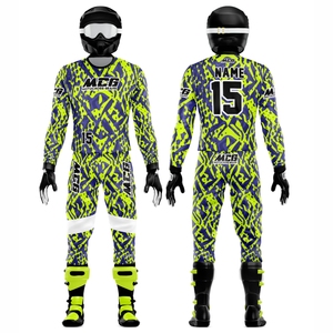 Impression par sublimation pour hommes 100% polyester de qualité supérieure pour motocross Gears Design élégant sérigraphie combinaison de course de moto - Product Image 1