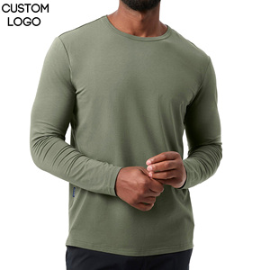 Camiseta de Manga Larga para Hombre, de Secado Rápido, Transpirable, de Talla Grande, con Diseño de Logotipo Personalizado Impreso - Product Image 1