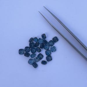 4mm 6mm Naturel Londres Bleu Topaze Facettes Coussin Coupe Lâche Gemme Semi Précieuse Pierre De Luxe Fine Jewelry Anneaux Pendentif Anneau - Product Image 3