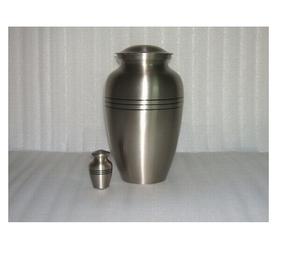 Urna para cenizas humanas Europea 2023, diseño simple, urnas con acabado dorado, elegantes para suministros funerarios, urnas de Metal en precio al por mayor, nuevo - Product Image 2