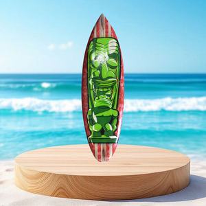 กระดานโต้คลื่น<span class=keywords><strong>ฮาวาย</strong></span>ชายหาดเขตร้อนงานแฮนด์เมดศิลปะแขวนผนัง50ซม. <span class=keywords><strong>ต้น</strong></span>ปาล์มและดอกชบา - Product Image 3