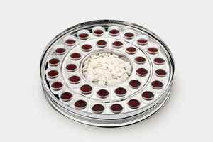 33 CUP DELUXE Durable PREMIUM STAINLESS STEEL COMBO HOLY COMMUNION TRAY CENTER BREAD PLATE <b>MIRROR</b> FINISH CHURCH USE - Product Image 5