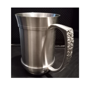 Taza de acero inoxidable con asa Brillante Pulido Comida Segura Diseño atractivo Taza de cuerno de búfalo a bajo precio - Product Image 4