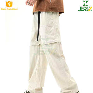 กางเกงกันลมผ้าฝ้ายแบบลำลองสำหรับผู้ชายกางเกงวิ่งแบบซักได้น้ำหนักปานกลางมีซิปป้องกันรอยย่นแห้งเร็วออกแบบได้ตามต้องการ - Product Image 4