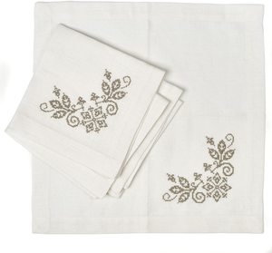 Serviettes en tissu de broderie serviettes de table lavables douces réutilisables pour la Table à manger OEM de dîner de famille de fête de mariage - Product Image 5