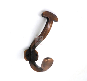 Modern Style Copper Antique Cloth Coat Wall Hooks Hangers <b>Heavy</b> <b>Duty</b> Cast Iron Metal Wall Mounted Double Hooks - Product Image 1