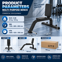 Équipement de musculation BN Fitness Studio, banc multifonctionnel portable avec roulettes pour musculation et bodybuilding