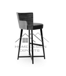 Muebles de Bar de alta calidad, taburete de mostrador de cuero genuino de lujo con espalda baja, Taburetes de Bar de gama alta, silla de Bar de cuero para hotel - Product Image 3