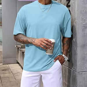 Camisetas de Algodón para Hombre, Manga Corta, Cuello Redondo, 220GSM, Camiseta Deportiva Personalizada para Correr, Subida por Dress Sports - Product Image 5