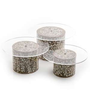 Support à gâteau en métal de luxe haut de gamme Table de service aux fruits arrondis avec des fournitures de fête de qualité durables - Product Image 6