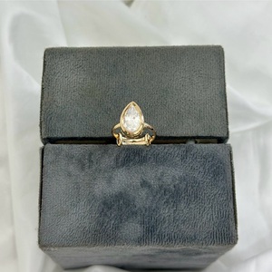 Simple Premium Quality Gold Finish Moissanite Polki Kundan <b>Adjustable</b> <b>Ring</b> For Function Wedding Wear Collection For Women - Product Image 1