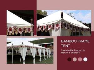 Modern & Classic Style Bamboo <b>Frame</b> Tent Decor Exclusive Portable Folding with Detachable New Model for <b>Wedding</b> Events - Product Image 2
