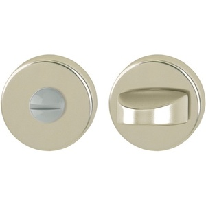 Par de Rosetas para Cerradura 42KVS de Aluminio F2/Nichel Plateado, Grosor de Escutcheon de 9mm, Redondas HOPPE SK/OL para Decoración del Hogar - Product Image 1