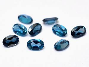 AAA + topaze bleue de Londres pierre de coupe ovale 3x4mm pierre précieuse ovale à facettes en vrac véritable topaze fine pierres précieuses semi-précieuses fabrication de bijoux - Product Image 3