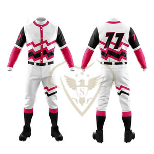 <b>Custom</b> Polyester Sublimated Baseball <b>Softball</b> Sportswear Jersey Breathable Baseball <b>Uniforms</b> Set Personalized Men's High Quality - Product Image 2