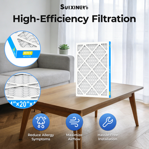 Filtro de Aire Plegado SUIXINEYI MERV8 14x20x1 para HVAC, Filtros de Repuesto para Aire Acondicionado y Calderas, Forma Rectangular - Product Image 4