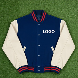 Wholesale Customized High Quality OEM ODM Service Winter Windproof <b>Slim</b> <b>Fit</b> Stand Front Varsity Baseball <b>Jacket</b> Casual Wear - Product Image 3