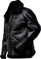 Blouson aviateur style homme en cuir véritable