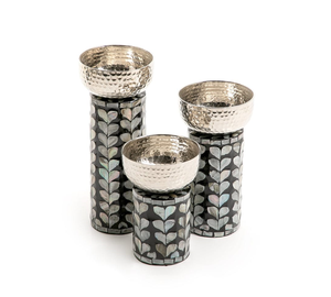 Vente en gros Ensemble de bols à mélanger Ensemble de bols à salade en acier inoxydable avec fond en silicone Espace noir Quantité Cadeaux d'affaires en argent en métal - Product Image 1