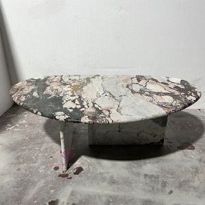 <span class=keywords><strong>Les</strong></span> Quatre <span class=keywords><strong>Saisons</strong></span> Table basse en marbre organique en forme d'oeuf Centre de table de salon moderne de luxe - Product Image 3