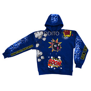 Men's Heavy Weight 100% Cotton Acid Wash Hoodies Sun Faded Embroidered Logo 450 OEM Fleece Print Different Colors for Winter <b>Boy</b> - Product Image 1