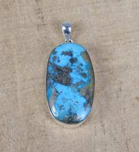 Colgante de Turquesa Hecho a Mano, Plata de Ley 925, Joyería con Piedras Preciosas, Collar Elegante para Mujer, Regalo de Moda - Product Image 6