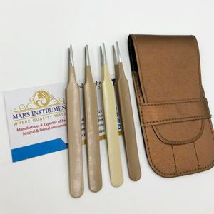 แหนบสแตนเลสตรงสีนู้ดทนทานต่อขนตาเป็นวัสดุอย่างยั่งยืนอุปกรณ์เสริมความงามพร้อมปลายแหลมไฟเบอร์ - Product Image 5