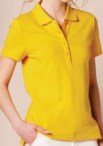 Classique femmes grande taille pour polo respirant coton tricot solide motif manches courtes col à pointe imprimé conception toile - Product Image 3