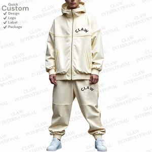 Wholesale Mens Reflective Nylon Tracksuit Custom <b>Embroidery</b> Logo Windbreaker Jogging <b>Set</b> - Product Image 2