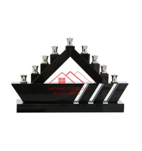 El último diseño de gran tamaño de madera 9 portavelas para el hogar Hotel Tabletop Center Piece Portavelas de madera a precio barato - Product Image 2