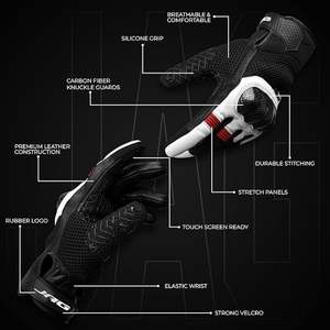 Gants en cuir de qualité supérieure Gants en cuir de moto Gants de moto de course en cuir de vachette - Product Image 2