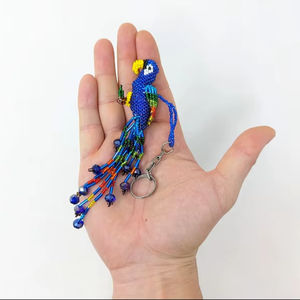 Nouveauté Porte-clés brodé de perles personnalisé à la mode Haute qualité avec métal en acier inoxydable et perles de verre Vente chaude - Product Image 1