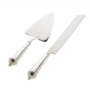 Juego de Servidor y Cuchillo para Pastel de Metal, Juego de Servidor de Pastel de Metal de Primera Calidad de Lujo - Product Image 4